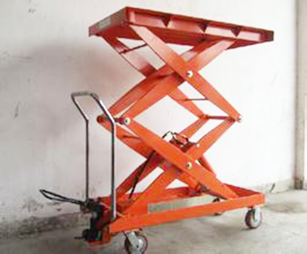 TF100SD double scissor heavy duty portable lifting table